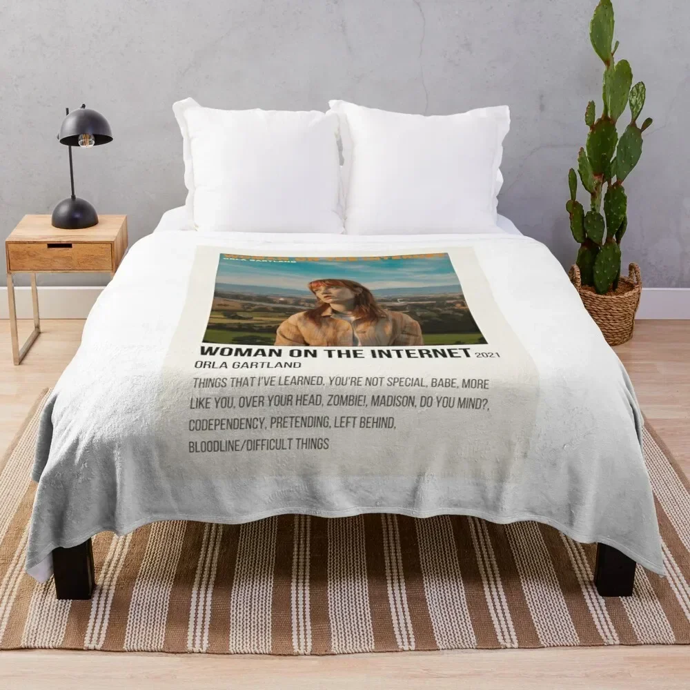 

orla gartland woman on the internet album poster Throw Blanket Decorative Beds Baby funny gift Blankets