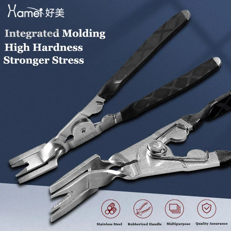 1pcs Stainless Steel Car Headlight Repair Pliers Interior Clip Rubber Buckle Driver Lampshade Removal Installation Tools