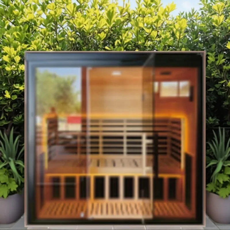 In Stock Immediately Delivery 6 Person Canadian Hot Room Family Red Light Big Traditional Hemlock Room Sauna