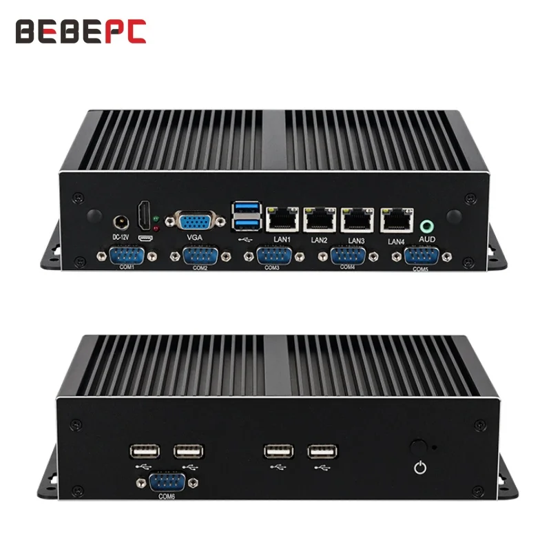 Bebepc-産業用ファンレスiot,i3-5005U, i5-4300U, i7-4600U, 4xギガビットギガビットイーサネット,6x,com,lvds,gpio,4g,lte,sim,Linux,pfSense,ソフト