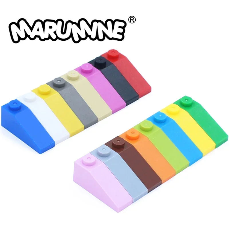 Marumine 50PCS 1x3 Slope Inverted MOC Bricks Compatible with 4286 Classic Building Blocks DIY Construction House Roof Parts