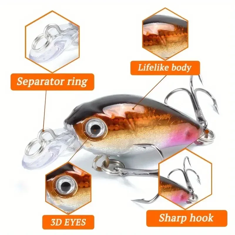 Wobblers Crankbait Señuelo Artificial – Anzuelos de alta calidad - imagen 4