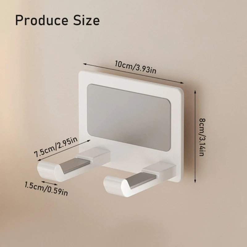 Without Drilling Easy Installation Hair Dryer Holders with Adjustable Designs for Hotel and Home Aluminum Plastic KXRE