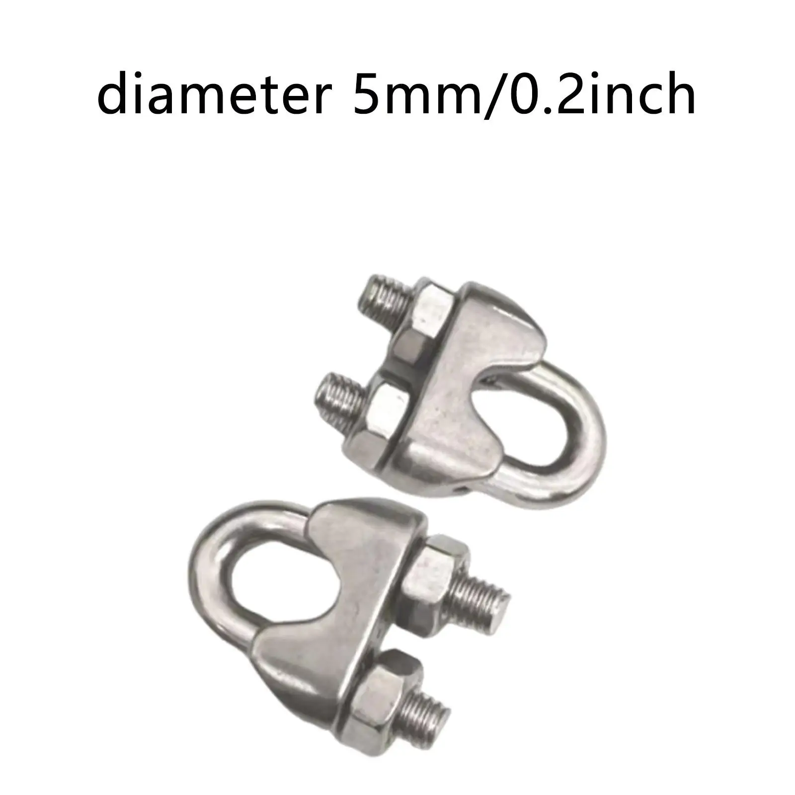 2x Wire Rope Clamps, Rigging Rope, Accessories Wires Gym Easy Installation, Cable Fitting Hardware