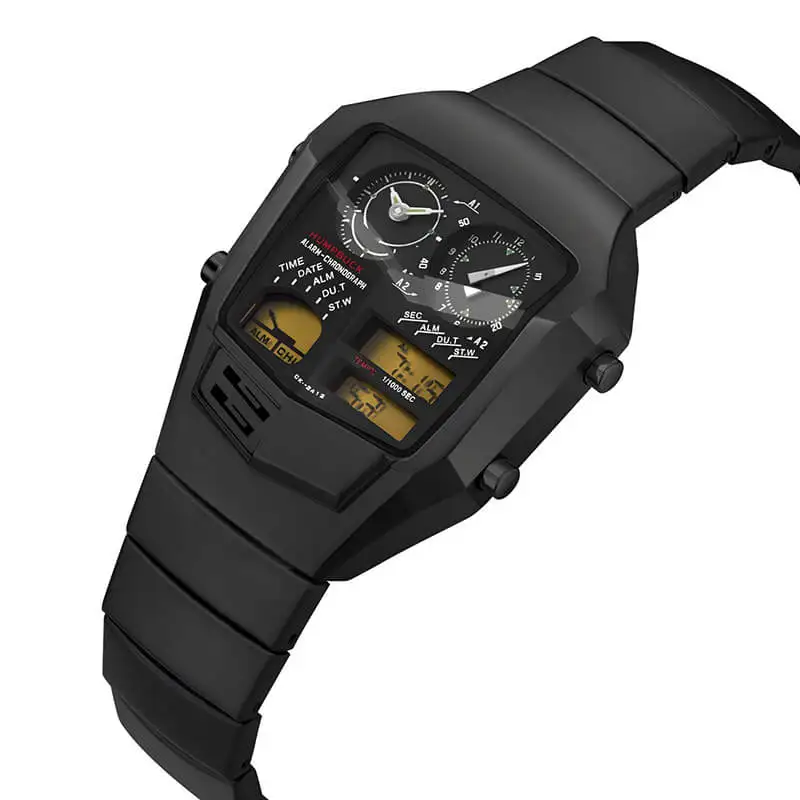 

HUMPBUCK DIGITEMP Classic Design Watches for men with Temperature Alarm and Stopwatch 1/1000 Chronograph