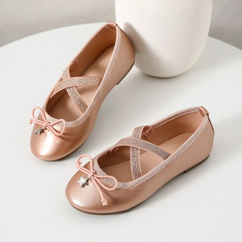 

Gold Silver Glass slipper for Little Girls Princess shoes Comfortable Kids single shoes For Wedding Party chaussure fille