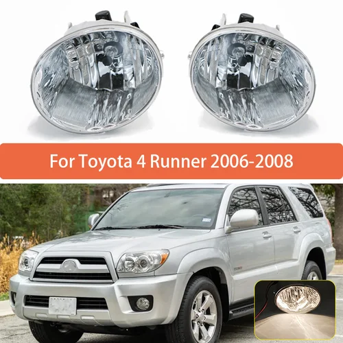 Par para Toyota 4 Runner 2006 2007 2008 luz antiniebla del parachoques delantero conjunto de luz antiniebla faro halógeno 81211-42050 81221-42050