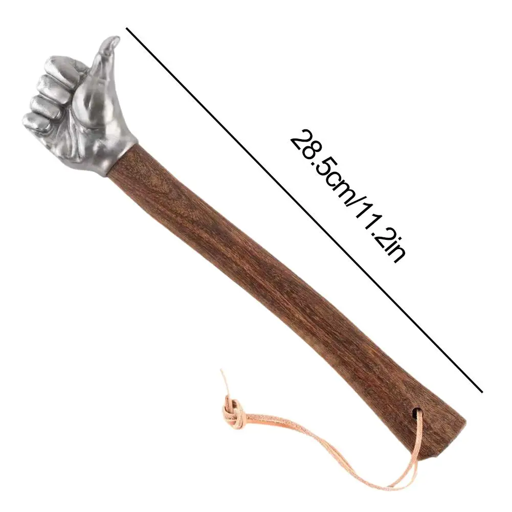 Stainless Steel Fist-Shaped Hammer with Wood Handle for Home And Outdoor Camping Decorative Nail Hammer Creative Gift