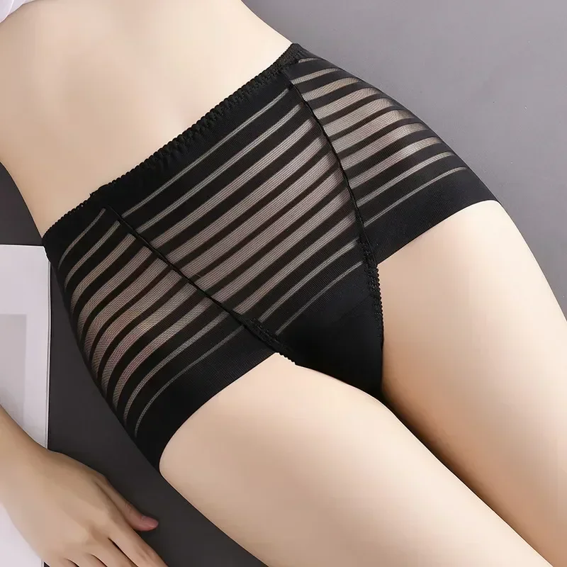 

Mesh Boyshorts Briefs Size Lace Panties Waist Cotton Plus High Sexy 100kg Fashion Transparent Ladies Underwear Crotch Women