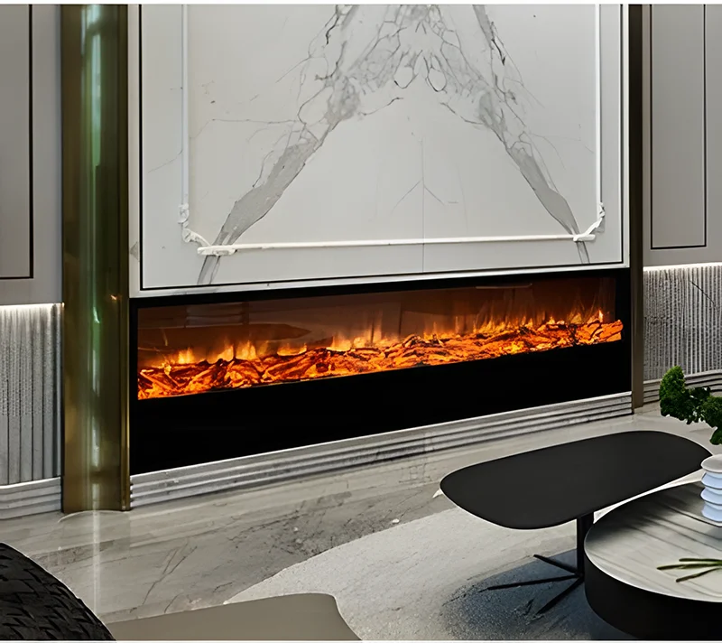 2D 2000mm Electronic Fireplace Core LED Simulation Flame Decoration Home Villa Living Room Electric Fireplace