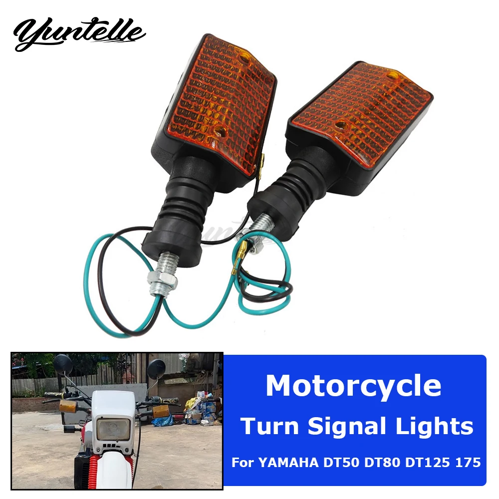 Luz Indicadora de Sinal de Direção para YAMAHA DT50 DT80 DT125 DT175 XT350 XT600 XT550 XT250 FZ750 Acessórios para Motocicletas Pisca-Pisca