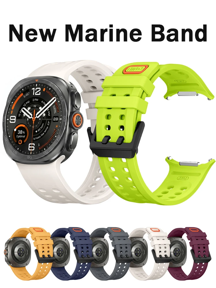 Neues Marine-Armband für Samsung Galaxy Ultra/Ultra 2 47mm Zubehör Silikon Sport-Armband Correa Gürtel Galaxy Watch Ultra Armband