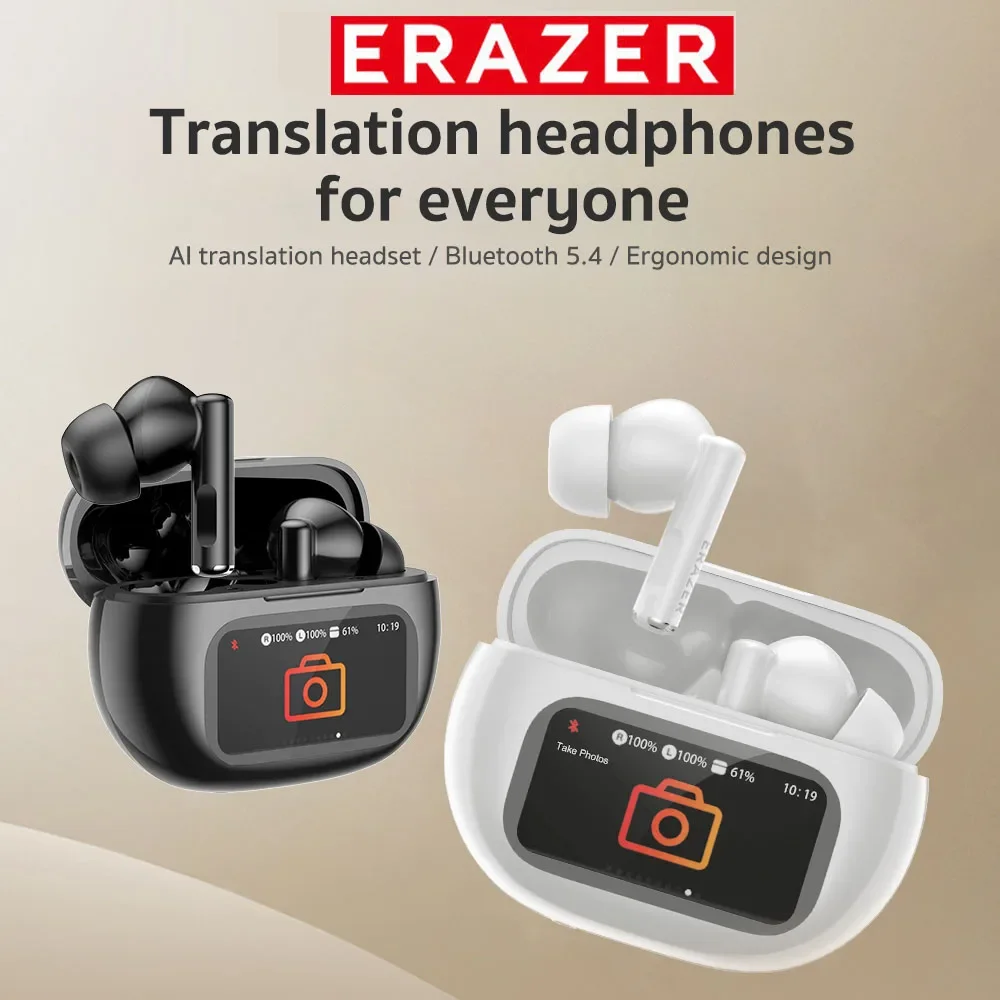 ERAZER XP12 Bluetooth V6.0 Earphones OWS Sports Wireless Headphones AI Translator Earbuds Headset Headphones Hooks Mic Open-Ear
