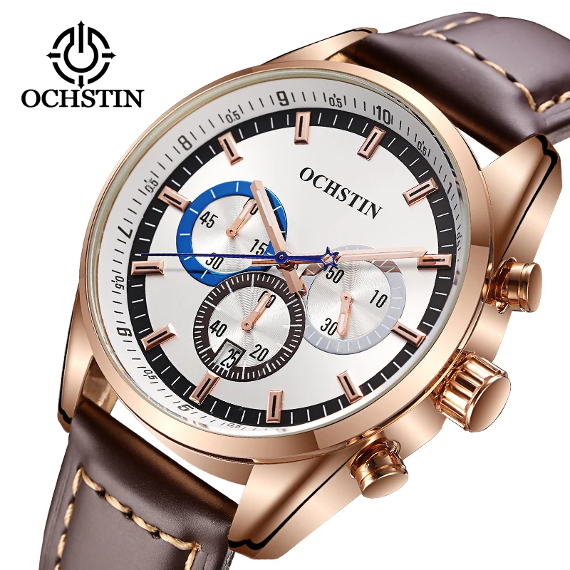 Ochstin 2024 Commander's Series Minimalist Comfortable Wind Multi functional Quartz Movement Waterproof Watch Men's Quartz Watch