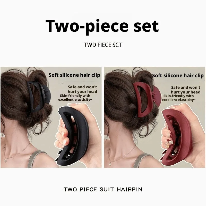 Weicher Silikon-Haarklammer mit edlem Design, perfekt zum Stylen der Haare, ohne Unbehagen zu verursachen oder das Haar zu zerkratzen. – Detail 6