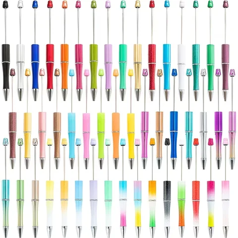 50 pieces / 25 pieces of random color beaded ballpoint pens, DIY handmade beaded craft items