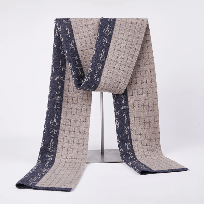 

100% овечья шерсть, сохраняющие тепло шарфы, зимние модные ретро-полосатые длинные шаль с кисточками, мужской мягкий кашемировый шерстяной вязаный шарф 180 см * 30 см