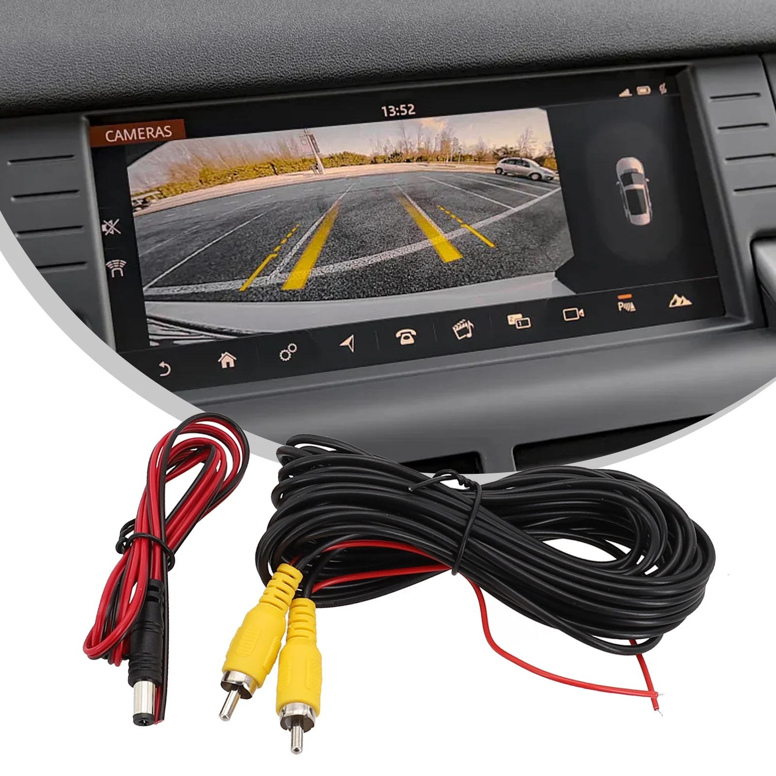 

6m Video Cable Car Reversing RearView Parking Camera Video Cable Car DVD All-in- Display Camera Display Input Interface