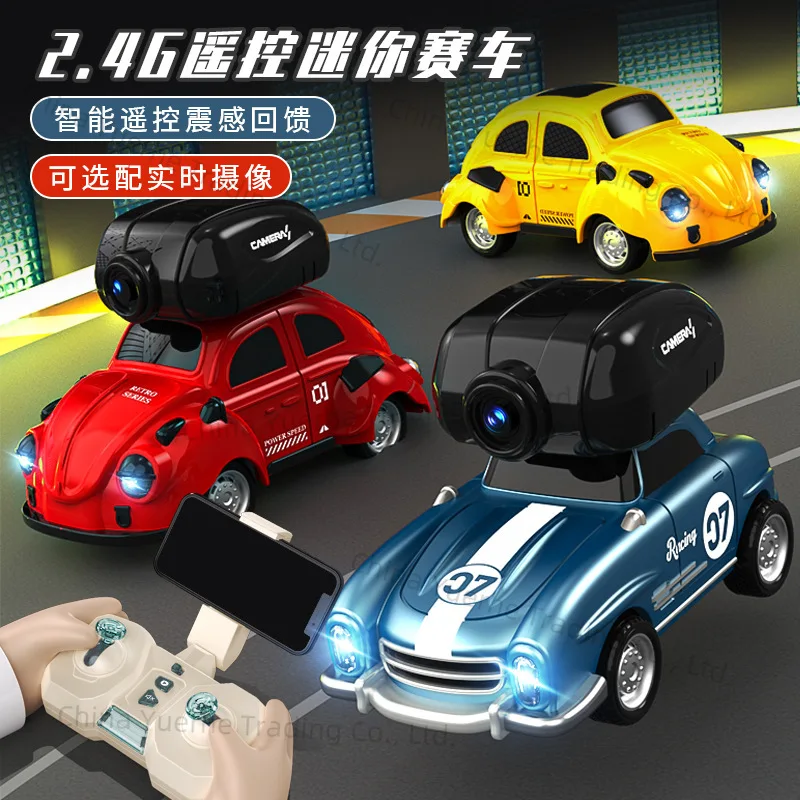 

Полномасштабный мини-автомобиль с дистанционным управлением, беспроводной Wi-Fi с украшением для камеры, радиоуправляемая гоночная модель, классический автомобиль