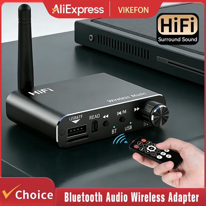 2 IN 1 Bluetooth 5.4 Audio Transmitter Receiver 3.5MM AUX RCA USB U-Disk HIFI Stereo Music Wireless Adapter DSP Decoding