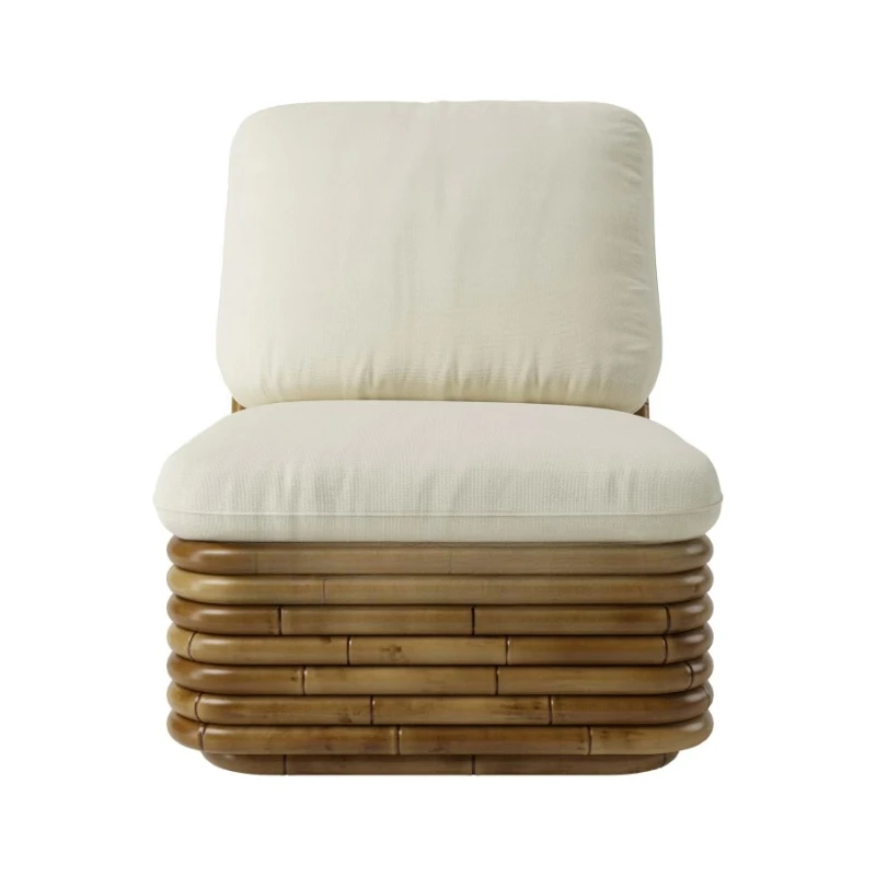 

Rattan art sofa chair retro style casual single chair