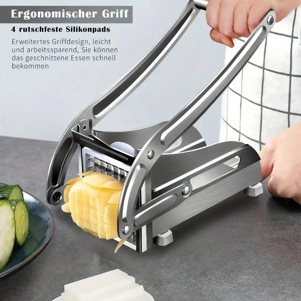 Vegetable Cutter, French Fry Cutter, Stainless Steel Fruit Cutter, French Fry Chopper, Potato Slicer, Vegetable Chopper, Onion Chopper, Food Chopper, Chopper For Potatoes, Carrots, Cucumbers, Kitchen Supplies, Kitchen Gadgets, Kitchen Accessories