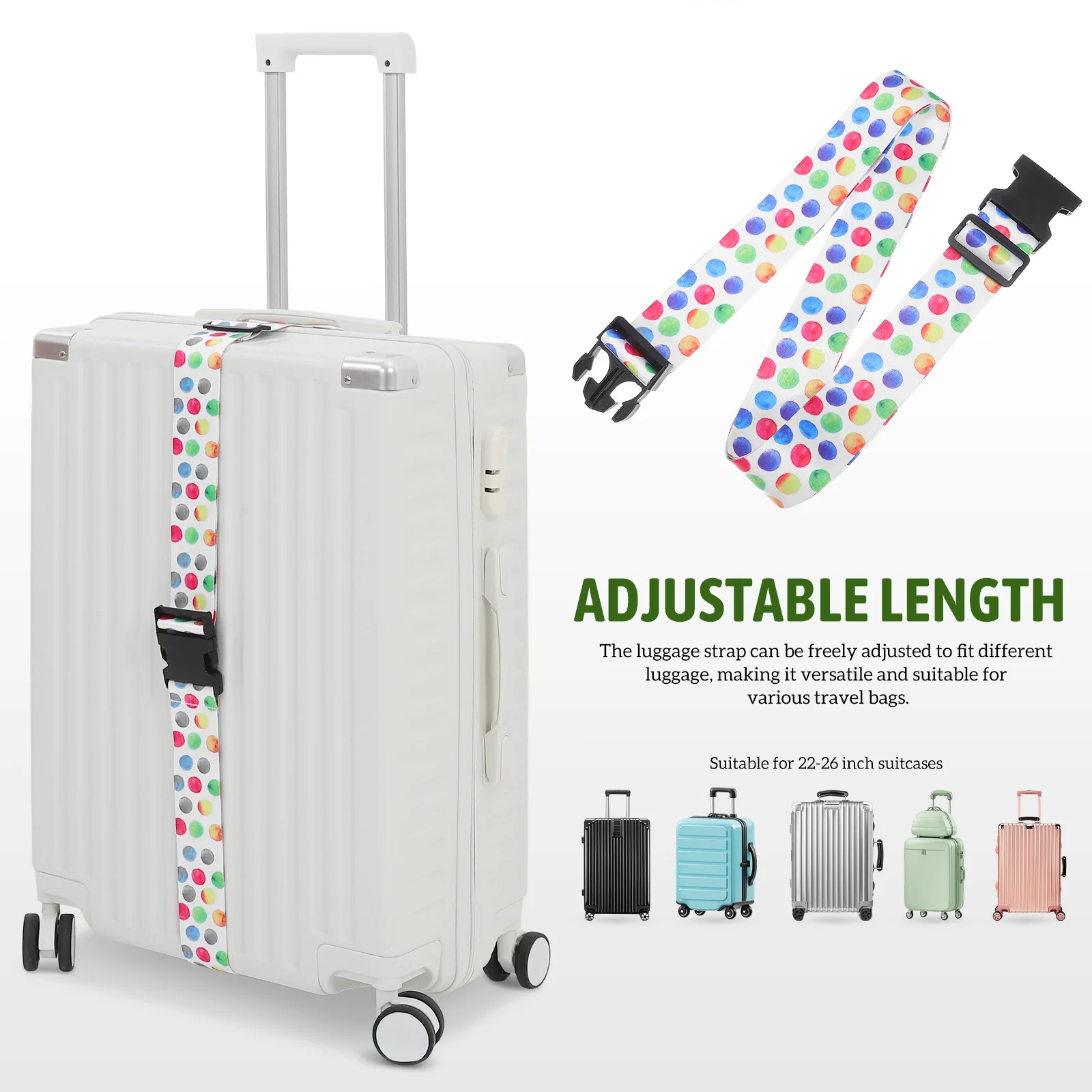 Travel Luggage Strap One-line Belt Case Straps For Suitcases Accessories Belts Polyester