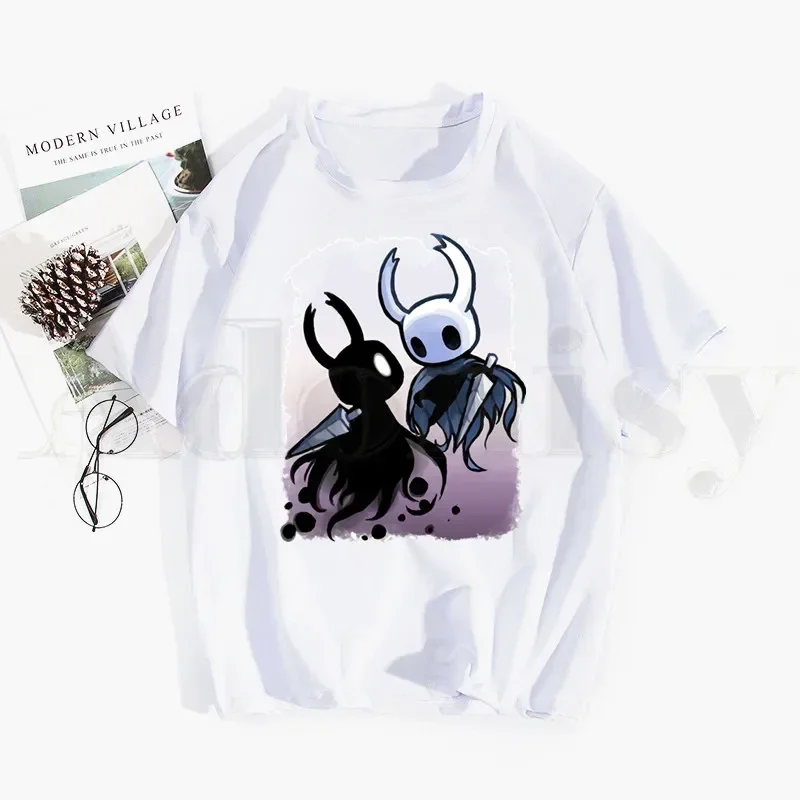 Novelty Hollow Knight Games Cartoon Fashion Tshirt Hip Hop Girl Print Top Tees Harajuku Tshirts Men Fashion Summer T-shirts