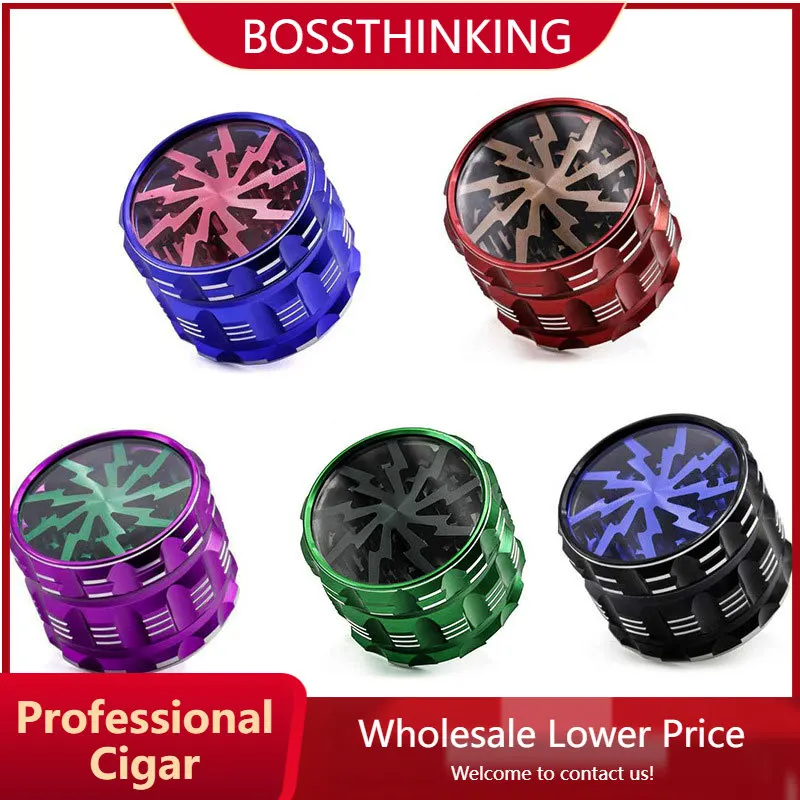 

63mm 4 Layers Herb Crusher Metal Grinder Smoking Herb Grinders Tobacco Cigarette Spice Tobacco Crusher Grinder Accessories