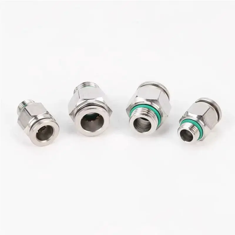 【FITTING】304 Stainless Steel PC Pneumatic Quick Connector G Thread Thread Pipe Water Gas Connector M5 1/4” BSP