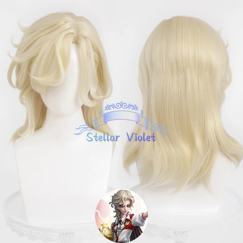 Knight Richard Sterling Cosplay Wig Heat Resistant Game Identity V Knight Cosplay Synthetic Wigs Gradient/Black White/Brown Wig