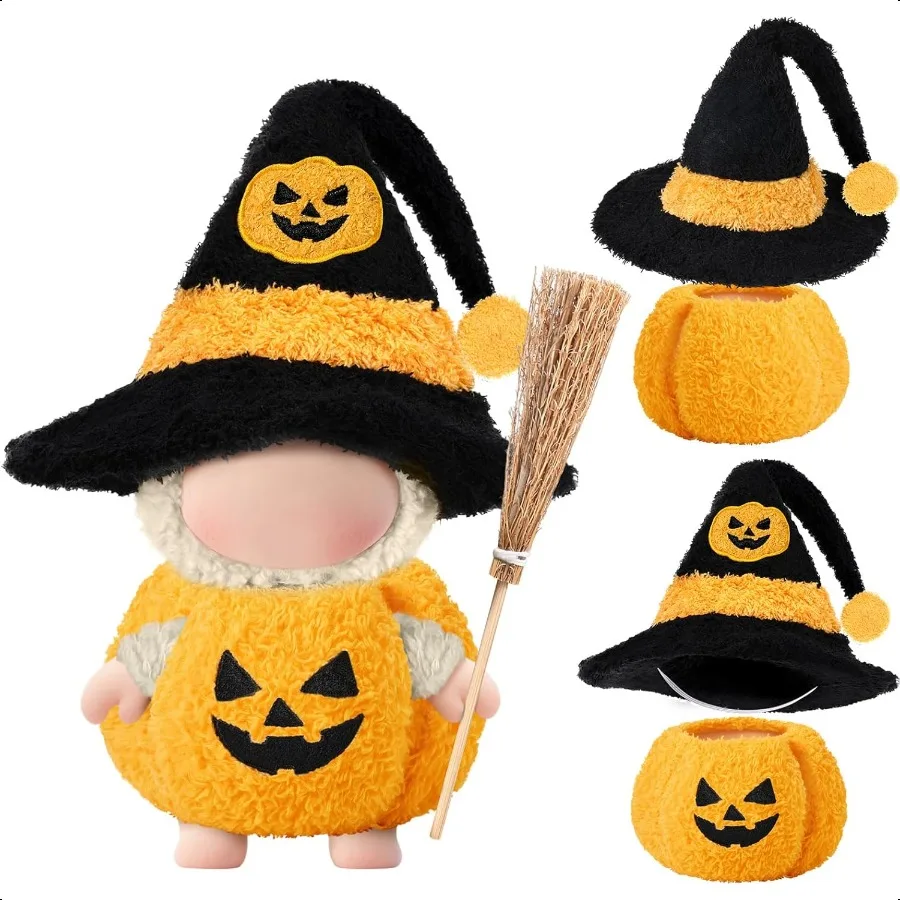 

17 cm Doll Clothes Accories for Halloween No Doll Pumpkin Witch Hat Little Pumpkin Dolls Clothing Accories Party Decor Hallowee