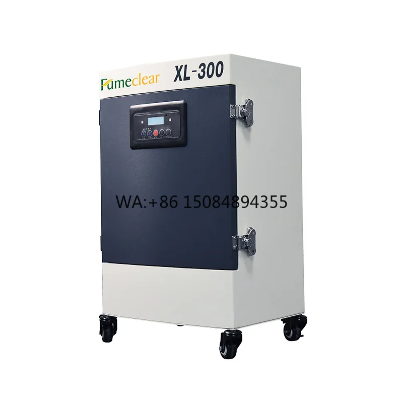 330W Industrial Mobile Laser  Extractor 450m3/h Smoke Purifier with HEPA Filter Activated Carbon for Welding engraving