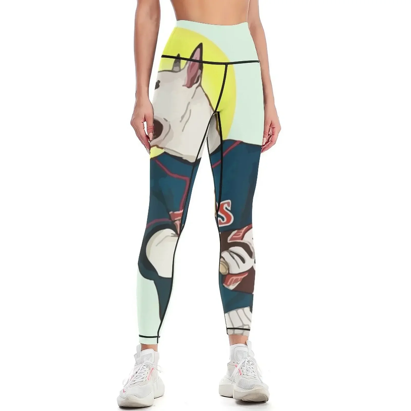 

Bull Terrier Twins Leggings Training pants Sportswear woman gym sports for Golf wear Womens Leggings