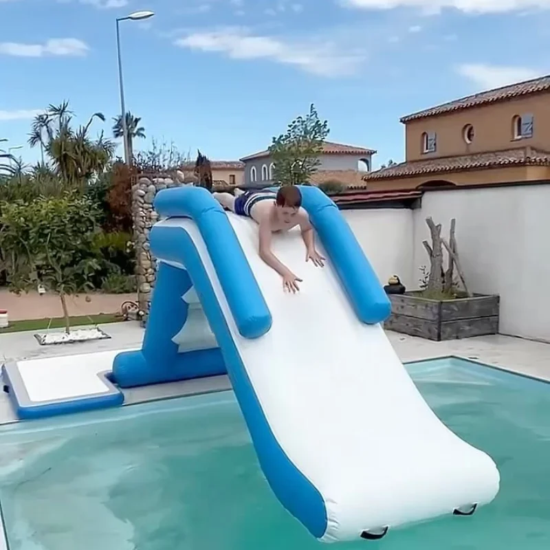 Summer Water Slide Commercial Inflatable Water Park Floating Adult Sport Game Inflatable Mini Slide For Pool
