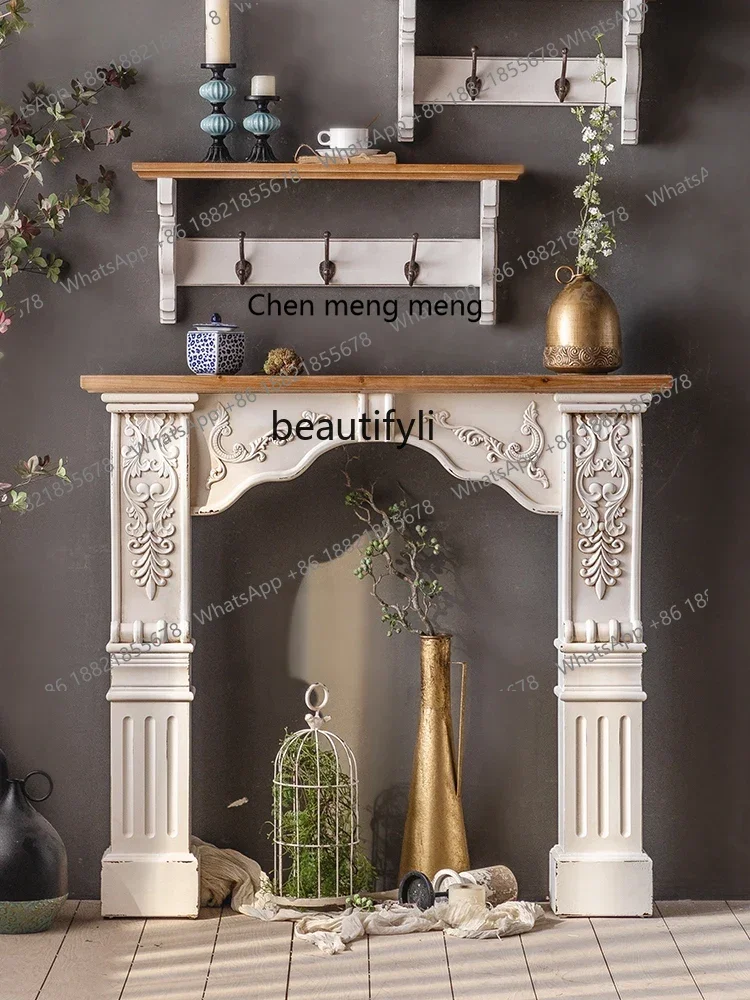 

B178 Retro French Fireplace Decoration Domestic Wedding Dress Photography Shooting Props Outdoor Simulation Fireplace European S