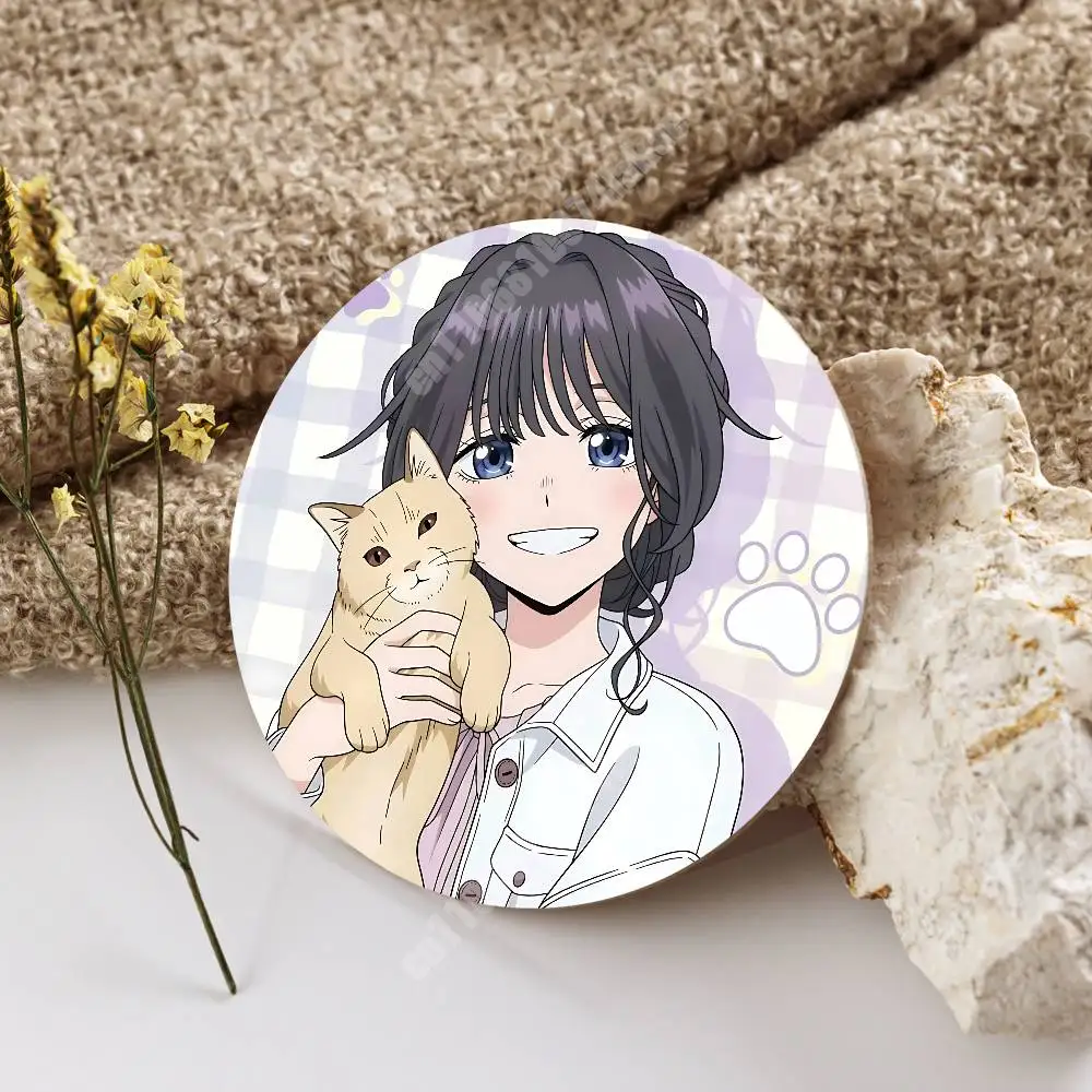 Waguri Kaoruko & Tsumugi Rintaro Wooden Cup Mat Americano Beer Milk Water Coaster for Baking Studio
