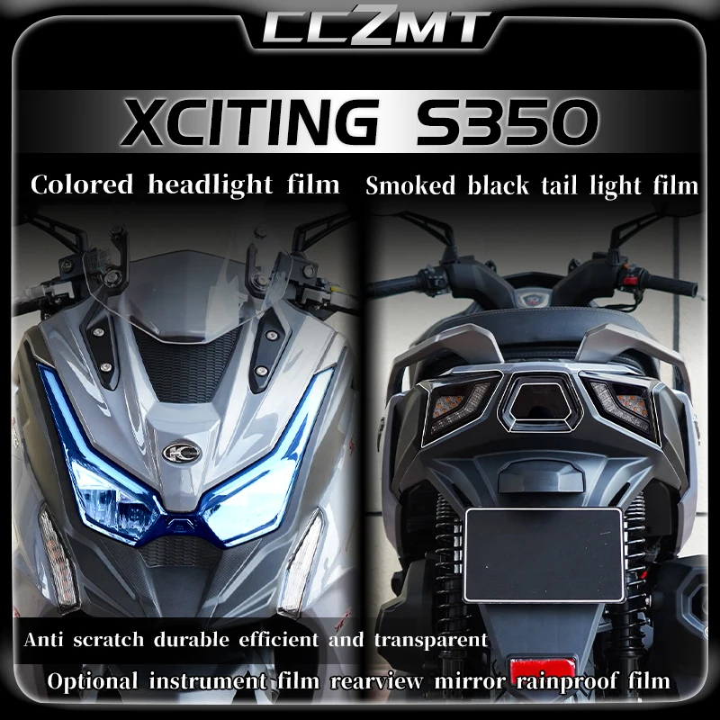 For KYMCO DTX360 Xciting s350 XCITING S350 Headlight and taillight film transparent smoked black protective film accessories