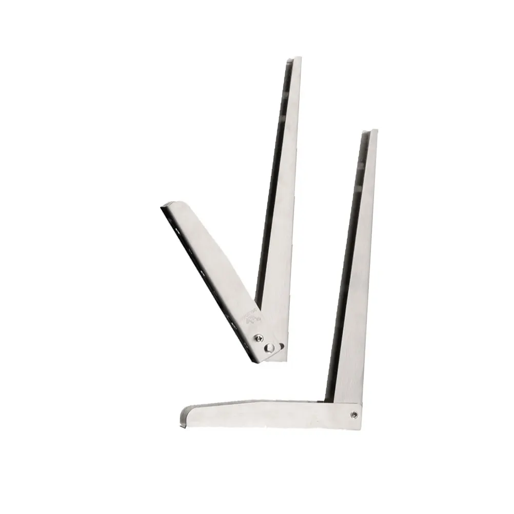 

12 Inches Stainless Steel Bracket Foldable Support Shelf Wall-Mounted Rack Durable Adjustable Frame Home Store Bookshelf Storage