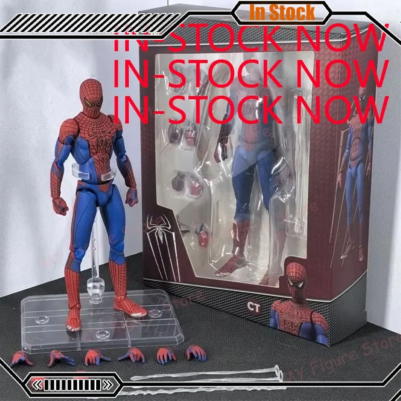 IN-STOCK CT Toys Spiderman Mafex 001 Peter Parker Andrew Garfield Figure The Amazing Spider-Man Action Figure Shf Spiderman Toy