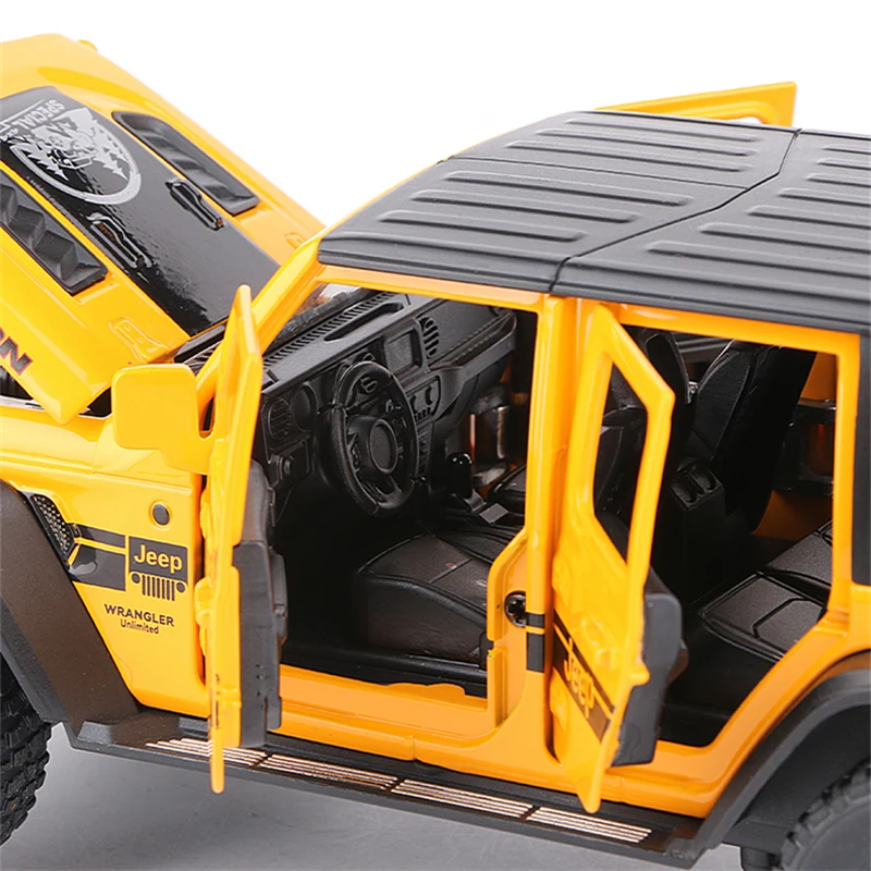 1:22 jeep Wrangler Rubicon lega modello di auto diecast metallo fuoristrada veicoli modello di auto collezione di simulazione giocattoli per bambini