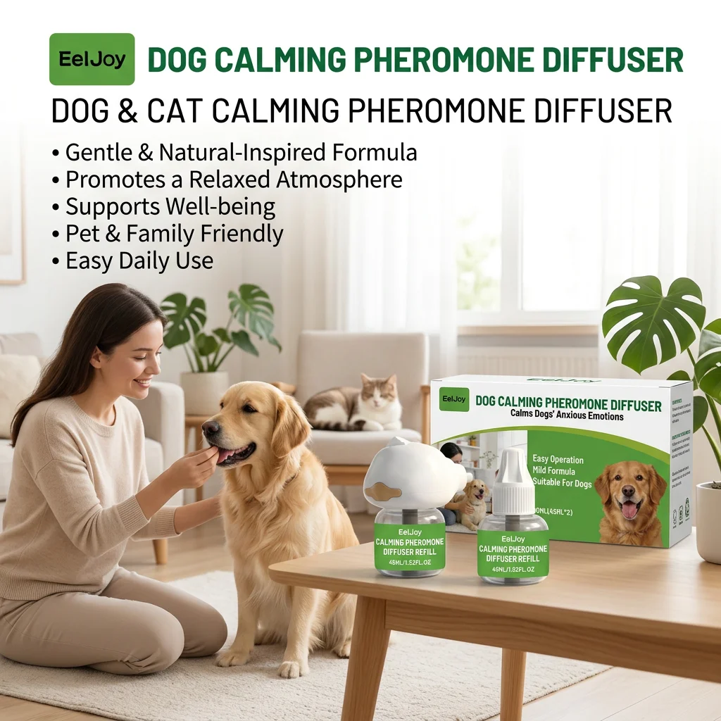 Hunde-Beruhigungspheromon-Diffusor-Set zur Angstreduktion, Emotionale Beruhigung von Haustieren, Reduzierung Impulsiver Aktionen, Umgebungsberuhigungshilfe für Haustiere – Detail 5
