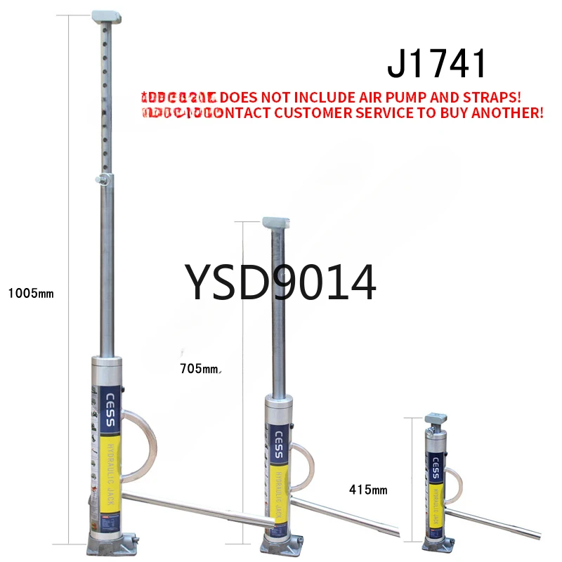 Hydraulic Jack J1741 Off-Road Trap Rescue Jack 3T Lifting Weight Portable Road Rescue Jack Outdoor Tire Replacement Aid