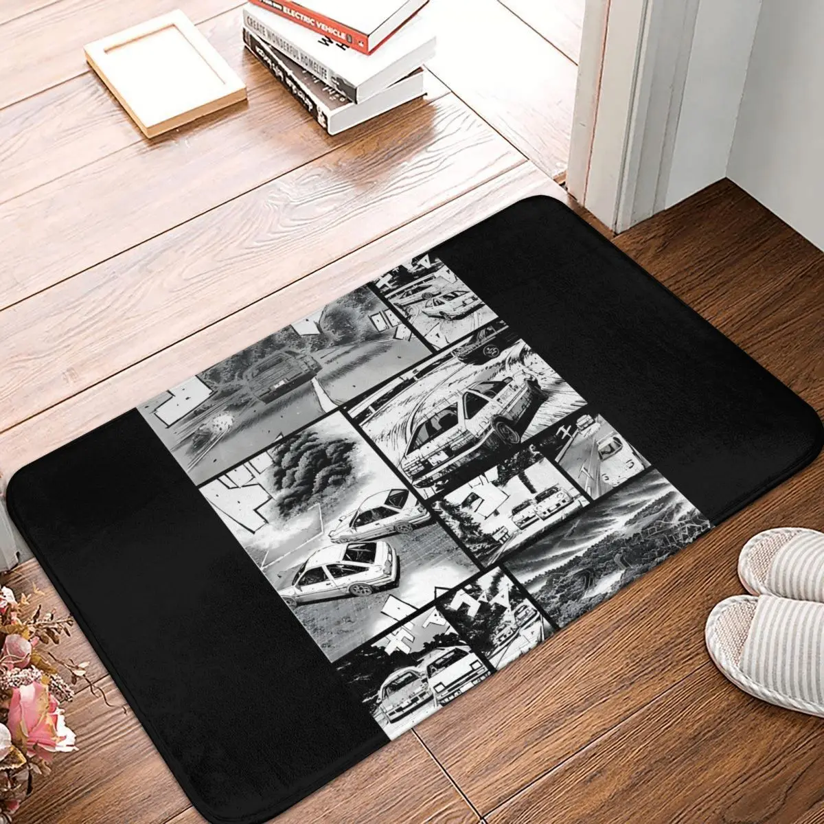 Manga Wall Anti-Slip Doormat Kitchen MatI-Initial-D Floor Carpet Entrance Door Rug Bedroom Decor