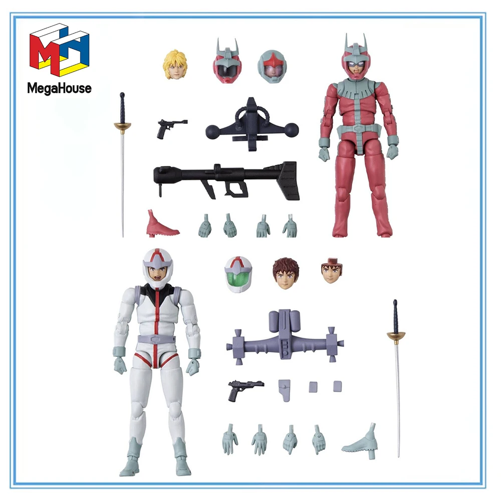 

100% оригинал MegaHouse G.M.G. Коллекция Kidou Senshi Gundam Amuro Ray Char Aznable (версия нормального костюма.) Битва за Baoa Qu