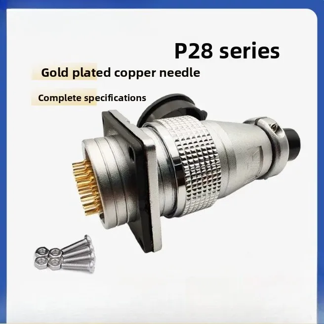 PLS28 P28 Aviation Connector 2-26 Pin, WS28 Male Female Plug Socket Circular Waterproof