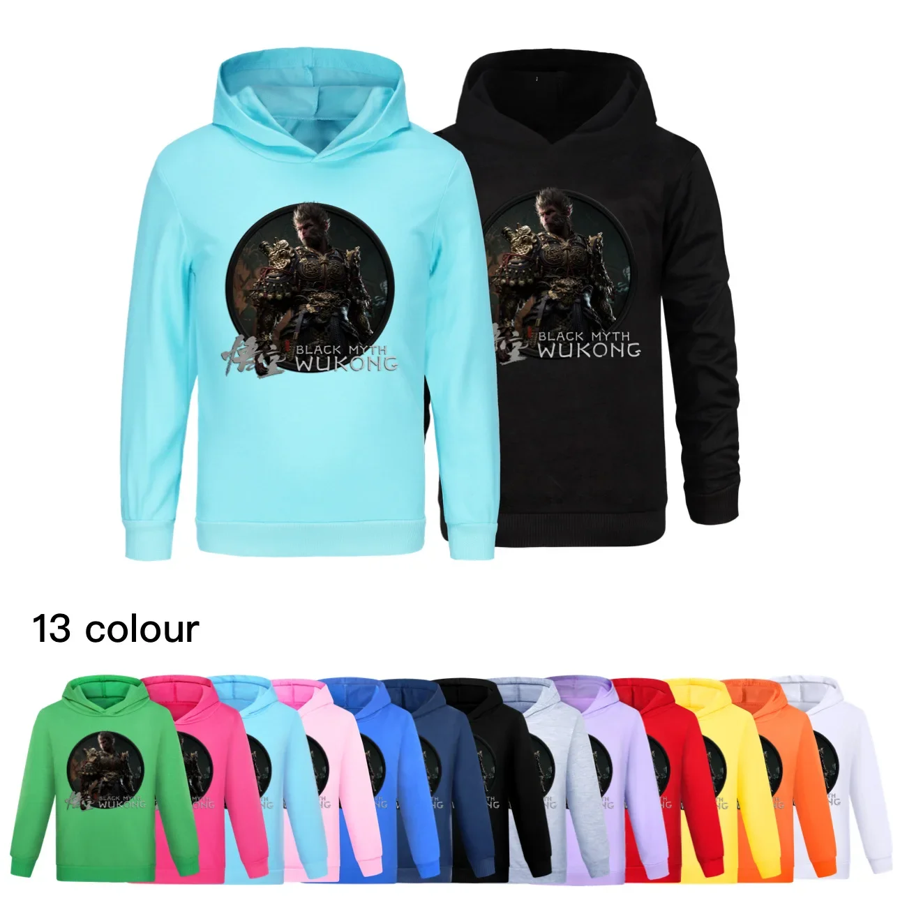 Hot Game Black Myth Wukong Clothes Kids Hoody Sweatshirt Baby Girls Cartoon Jumper Toddler Boys Pullover Outerwear Children Casu