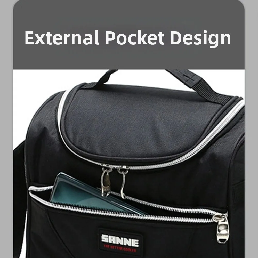 صندوق غداء حراري محمول بسيط، حقيبة غداء معزولة مانعة للتسرب، مقاومة للماء، سعة كبيرة، حقيبة طعام