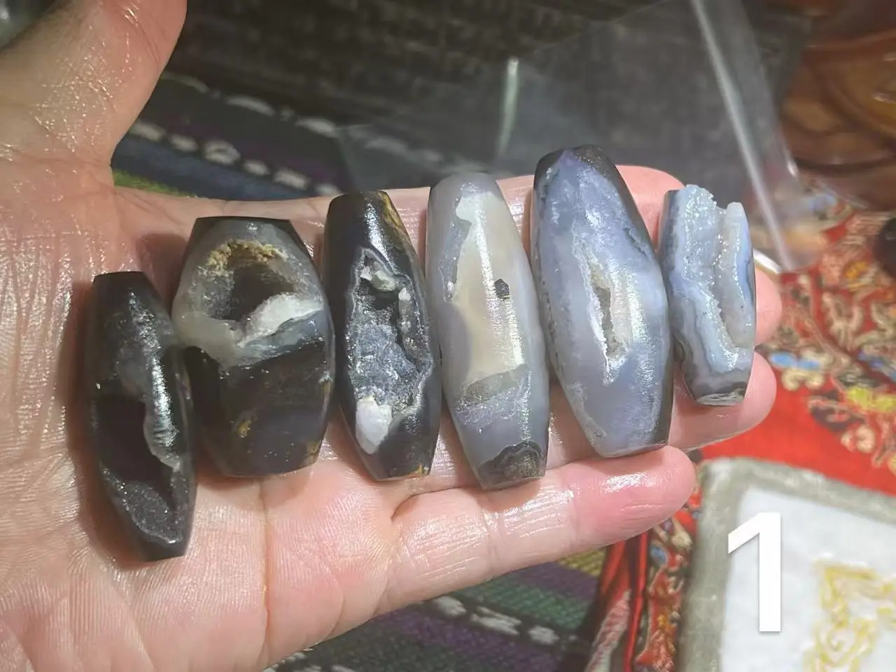 

6pcs/lot Crystal Cave Inner Mongolian Dzi Bead Raw Stone Unprocessed Texture World's Most Powerful Weathering wholesale 30-40mm
