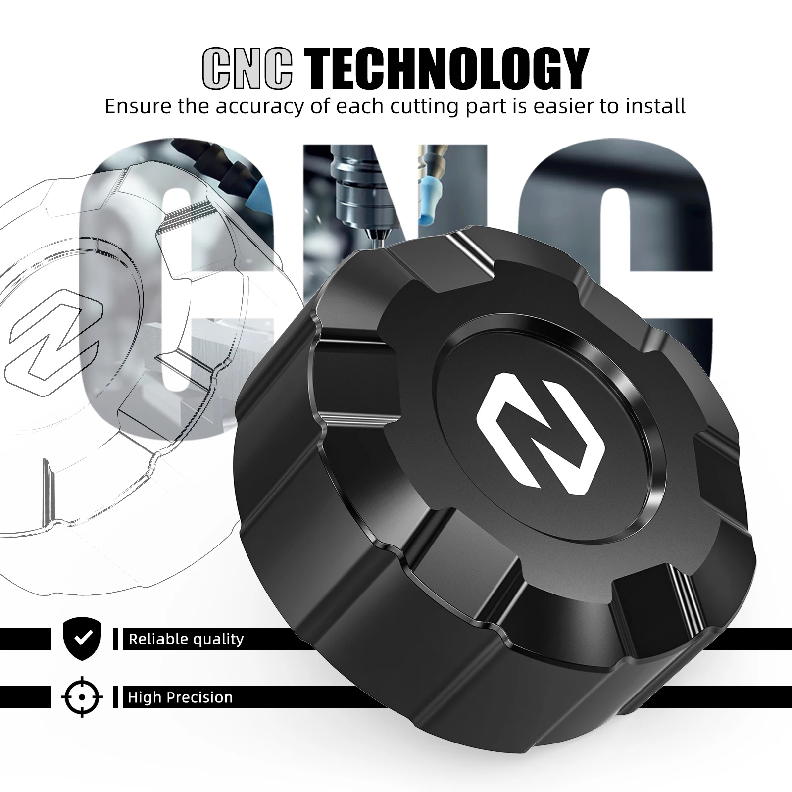 Motorcycle Rear Brake Fluid Reservoir Lid Cover for BMW R1250GS/Adventure R1250 GS R1250GSA 2019 2020 2021 2022 2023 - Image 5